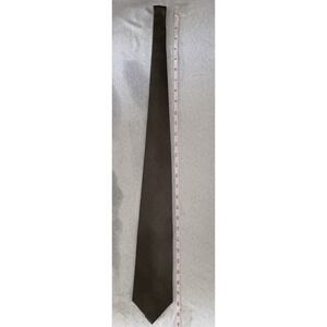 Dover Arrow Silk Necktie Brown Geometric Pattern Classic Mens Tie 58"